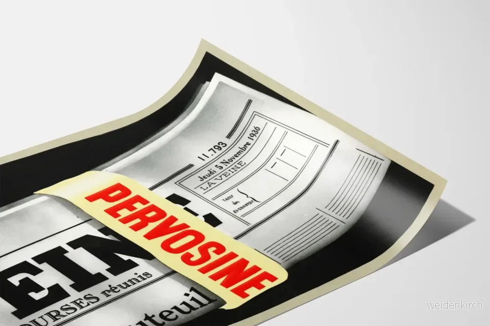 Vintage reklamposter för Pervosine, veckad tidningsposter - Bild 3