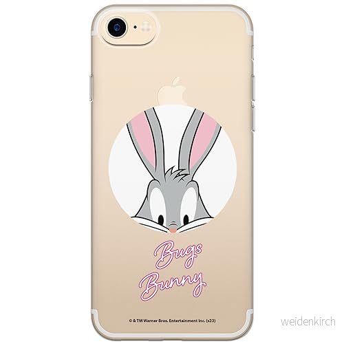 ERT GROUP mobiltelefonfodral för Iphone 7/8/ SE 2/ 3 originalt och officiellt licensierat Looney Tunes mönster Bugs 023 optimalt anpassad till formen på mobiltelefonen, gedeeltelijk transparant 5905795088163