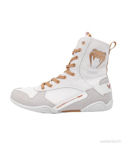 Venum Unisex vuxen Elite Evo Monogram boxningsskor, Vitt guld, 42 EU 3611441711607