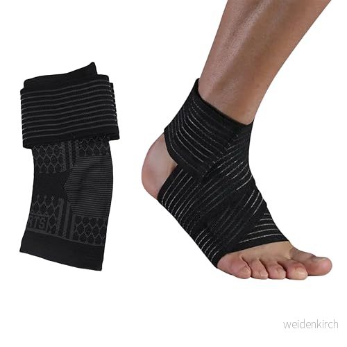 Endless Slip in Ankle Support Brace Pack of 2 For Gym, Sports, Exercise, Workout, Cycling Activities Men & Women Color: Black Material: Neoprene Polyester 616967809862