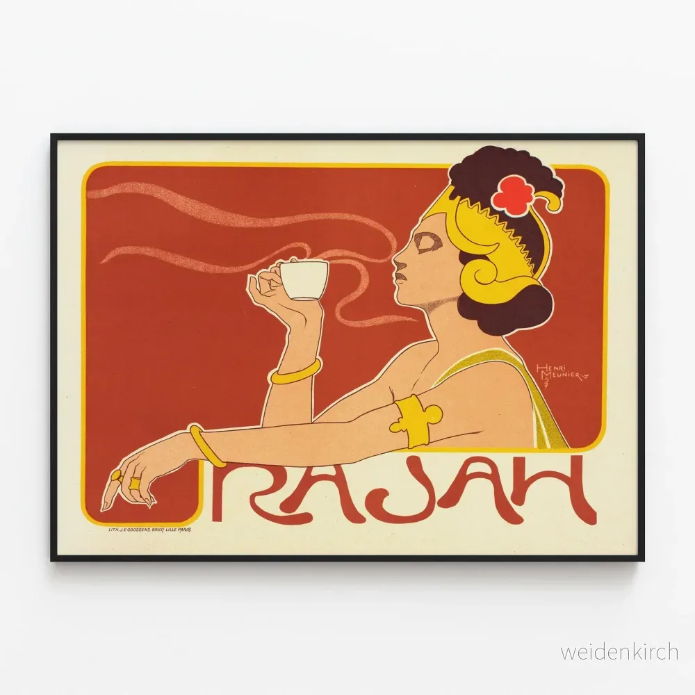 Vintageposter Café Rajah - Väggdekoration Art Déco