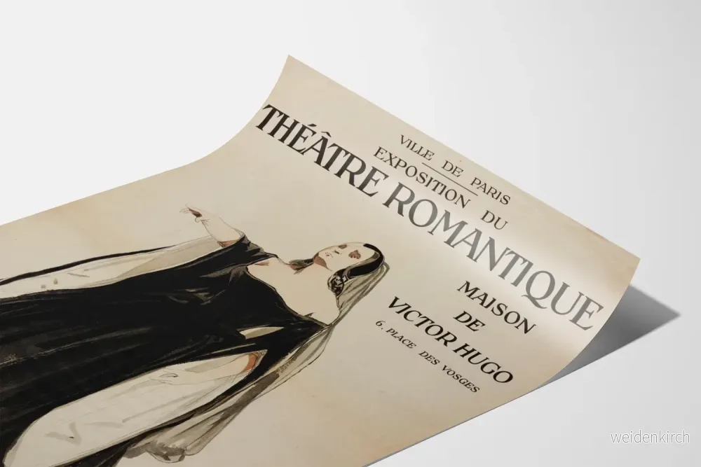 Affisch utställning teater romantiska huset av Victor Hugo - väggdekoration Paris - Bild 3