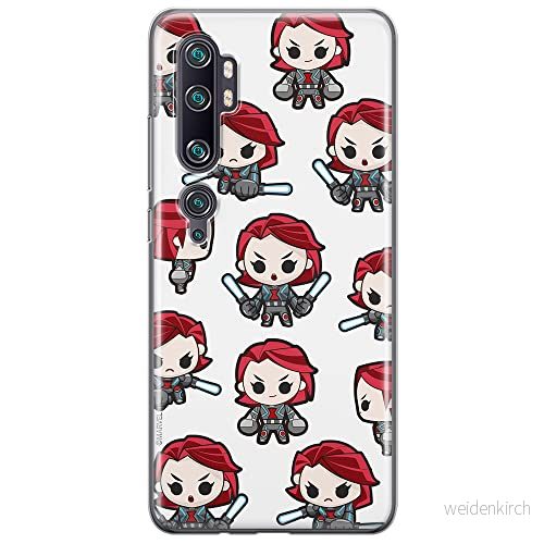 ERT GROUP mobiltelefonfodral för Xiaomi MI NOTE 10 / PRO originalt och officiellt licensierat Marvel mönster Black Widow 013, fodral tillverkad av TPU plast 5904805237652