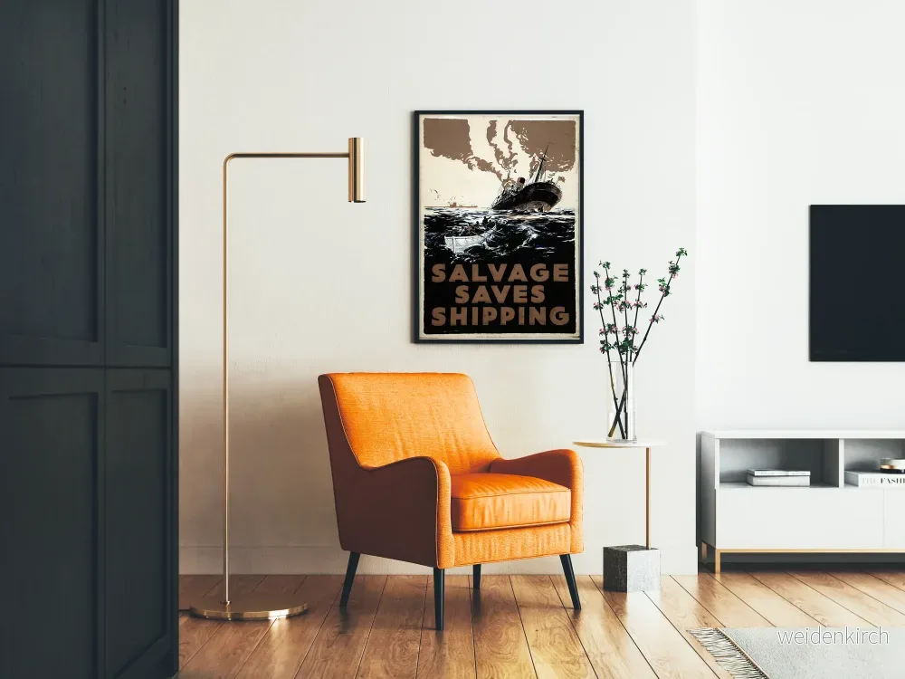 Vintage marinposter 'Salvage Saves Shipping' - Bild 2