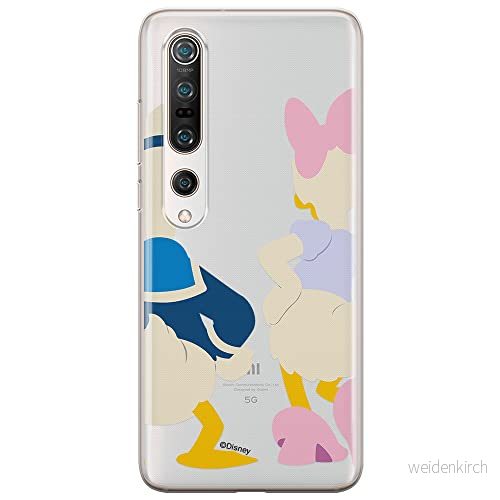 ERT GROUP mobiltelefonfodral för Xiaomi MI 10 / PRO originalt och officiellt licensierat Disney mönster Donald & Daisy 001 anpassad till formen på mobiltelefonen, gedeeltelijk transparant 5903537176093