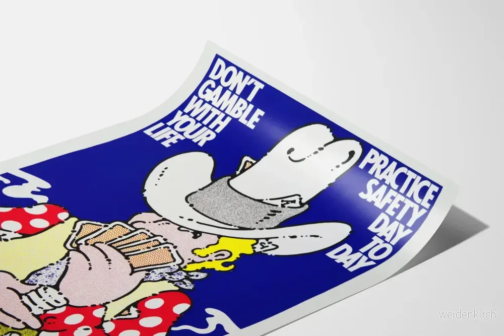 Vintageposter "Don't Gamble with Your Life" – Arbetsmiljö och säkerhet - Bild 3