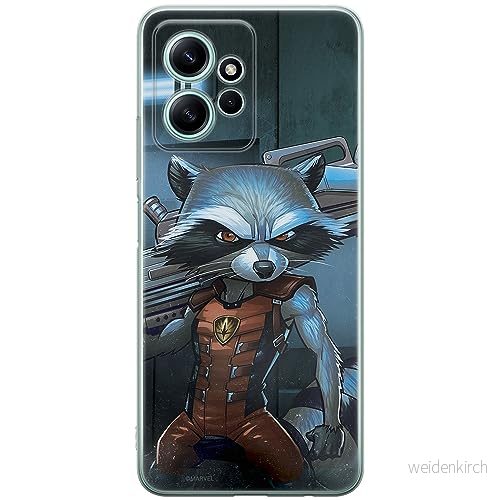 ERT GROUP mobiltelefonfodral för Xiaomi REDMI NOTE 12 4G originalt och officiellt licensierat Marvel mönster Rocket 001 optimalt anpassad till formen på mobiltelefonen, fodral tillverkad av TPU plast 5905511952266