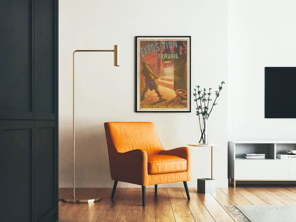 Vintageaffisch Utställning av arbete - Industripalat - Bild 2