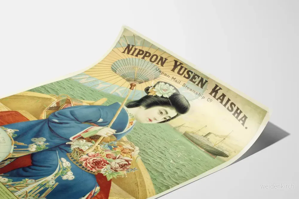 Vintageposter Nippon Yusen Kaisha - Klassisk japansk väggdekoration - Bild 3