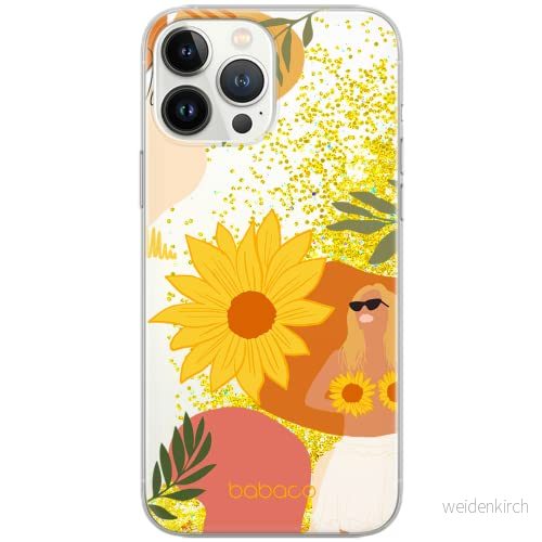 ERT GROUP mobiltelefonfodral för Apple Iphone 5/5S/SE originalt och officiellt licensierat Babaco mönster Flowers 015 Vit optimalt anpassad till formen på mobiltelefonen, med glitter overflow effekt 5903932618228