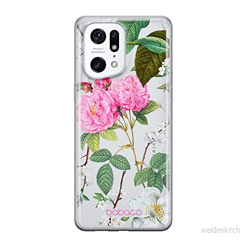 ERT GROUP mobiltelefonfodral för Oppo FIND X5 PRO originalt och officiellt licensierat Babaco mönster Flowers 037 optimalt anpassad till formen på mobiltelefonen, gedeeltelijk transparant 5905511415297