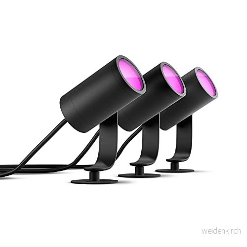Philips Hue Lily - Utomhusspotlight - 3-pack - Svart 8718696167960