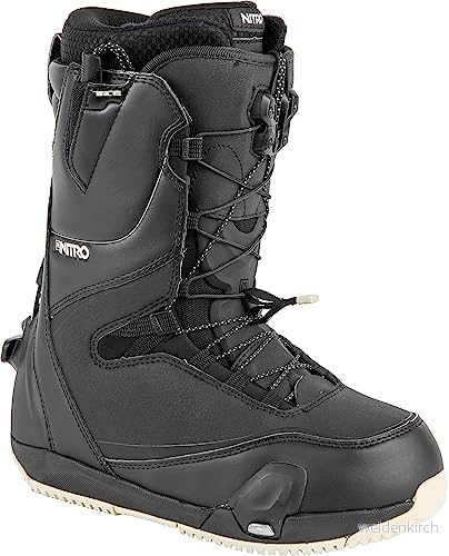 Nitro Damer CAVE TLS Step On All Mountain Freestyle Freeride snabbsnörningssystem båt snowboardbåt, svart sand, 27.0 7630221862717