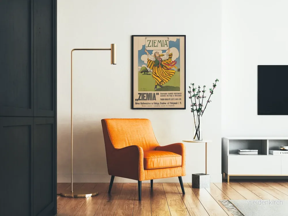 Vintageposter Ziemia folkloristisk väggdekoration - Bild 2