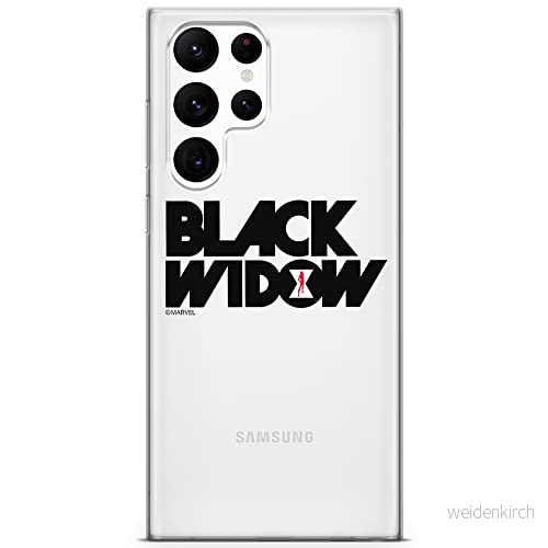ERT GROUP mobiltelefonfodral för Samsung S22 ULTRA originalt och officiellt licensierat Marvel mönster Black Widow 010 optimalt anpassad till formen på mobiltelefonen, gedeeltelijk transparant 5904805280511