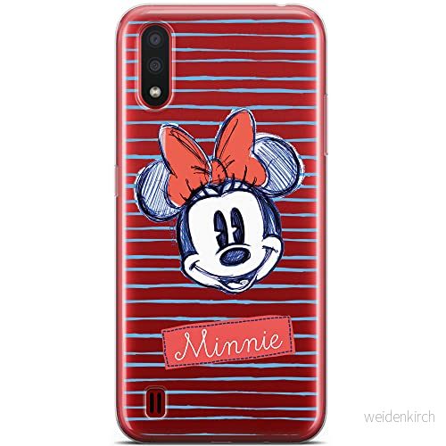 ERT GROUP mobiltelefonfodral för Samsung A01 originalt och officiellt licensierat Disney mönster Minnie 011 optimalt anpassad till formen på mobiltelefonen, gedeeltelijk transparant 5904805425097
