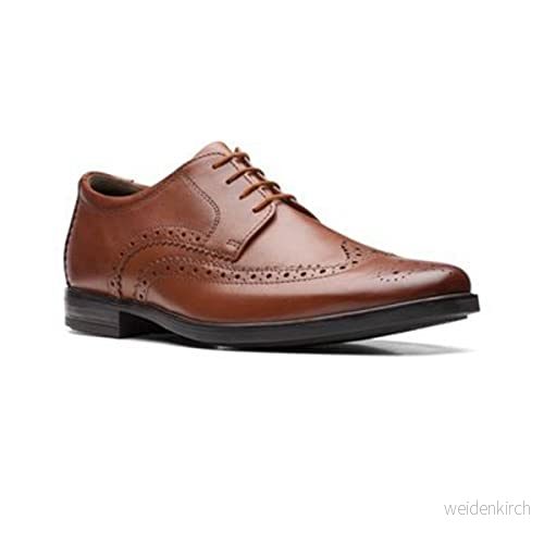 Clarks Howard Wing, Brogue för män, Mörk solbränna, 42 EU 5059304916048