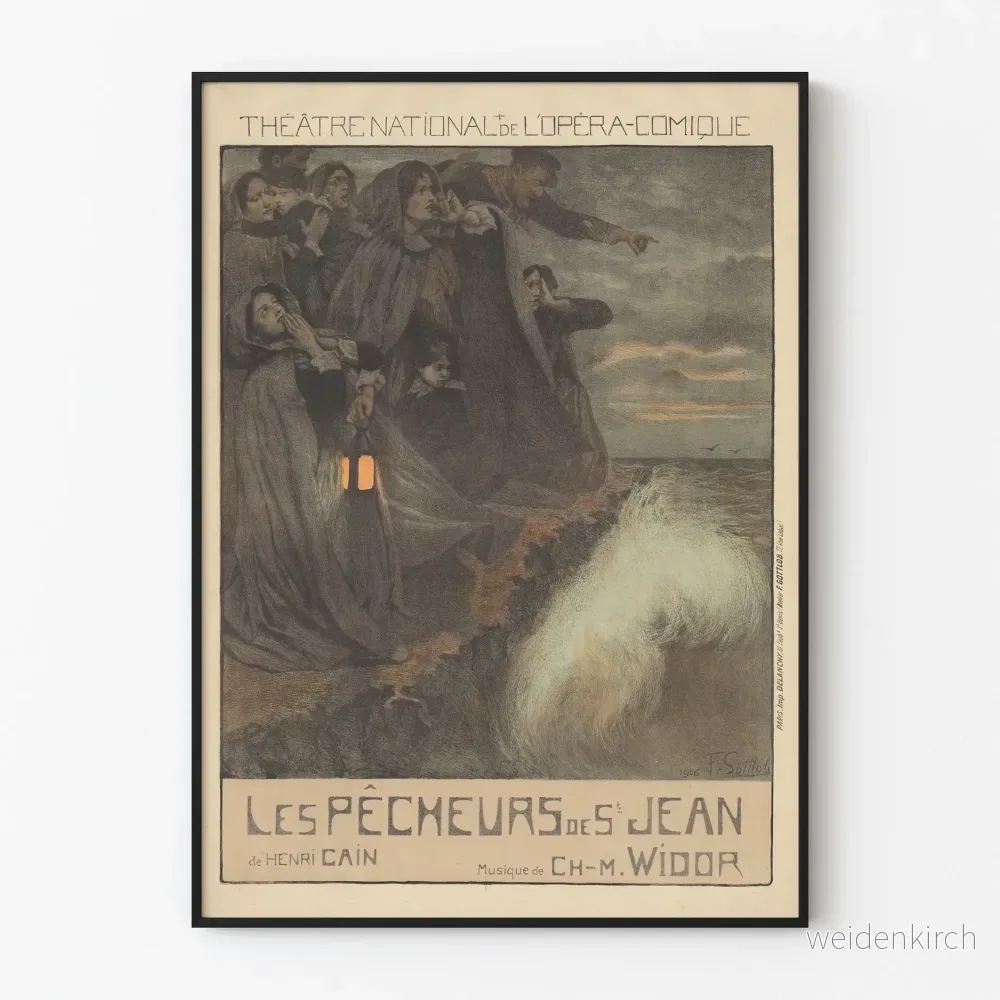 Affisch Nationalteatern för Opera-Komiken Les Pêcheurs de Saint-Jean Affisch Nationalteatern för Opera-Komiken Les Pêcheurs de Saint-Jean