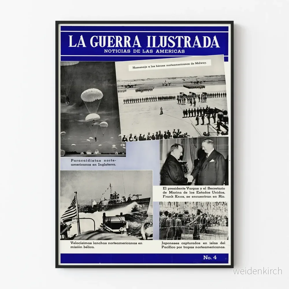 Vintageposter La Guerra Ilustrada - Historisk väggdekoration