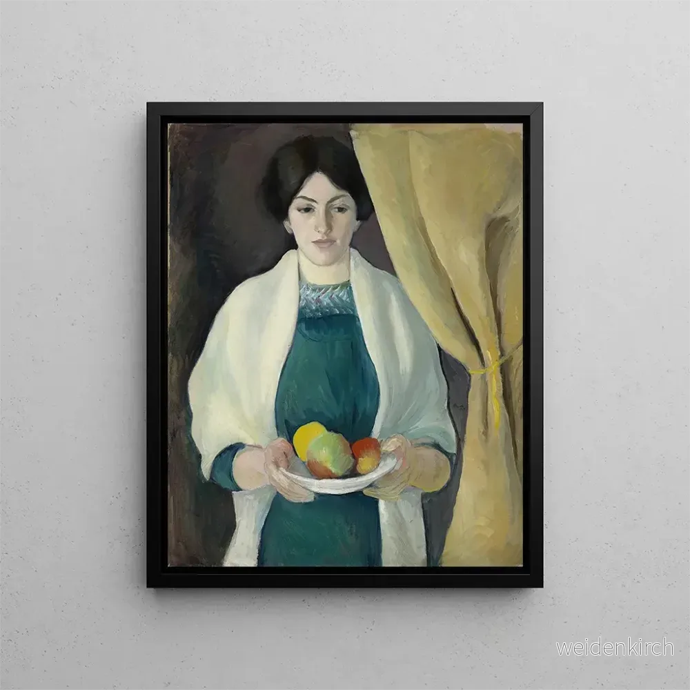 Målning porträtt med äpplen – August Macke | Konsttryck Målning porträtt med äpplen – August Macke | Konsttryck