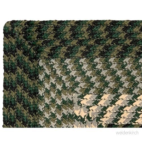 Better Trends flätad matta, alpin fläta samling hållbar, fläckrengöring, vändbar inomhus bruksmatta, 100% polypropylenmatta, vibrerande färgmatta, 61 cm x 122 L formad jägare 840053075248