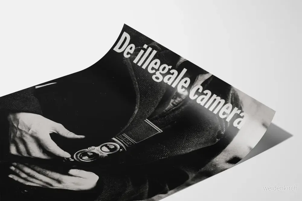 Vintageposter av den illegala kameran i svartvitt - Bild 3