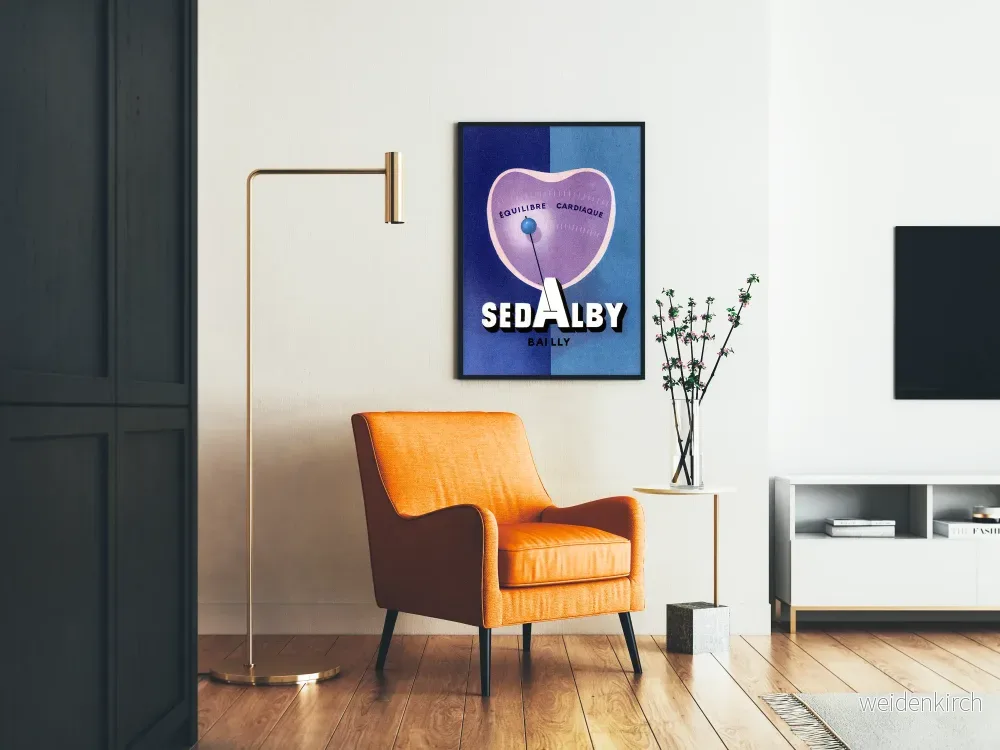 Vintage poster för väggdekoration Sedalby Hjärtbalans - Bild 2