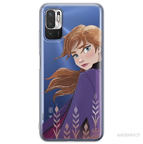 ERT GROUP mobiltelefonfodral för Xiaomi REDMI NOTE 10 5G / POCO M3 PRO originalt och officiellt licensierat Disney mönster Anna 002 anpassad till formen på mobiltelefonen, gedeeltelijk transparant 5904805606892
