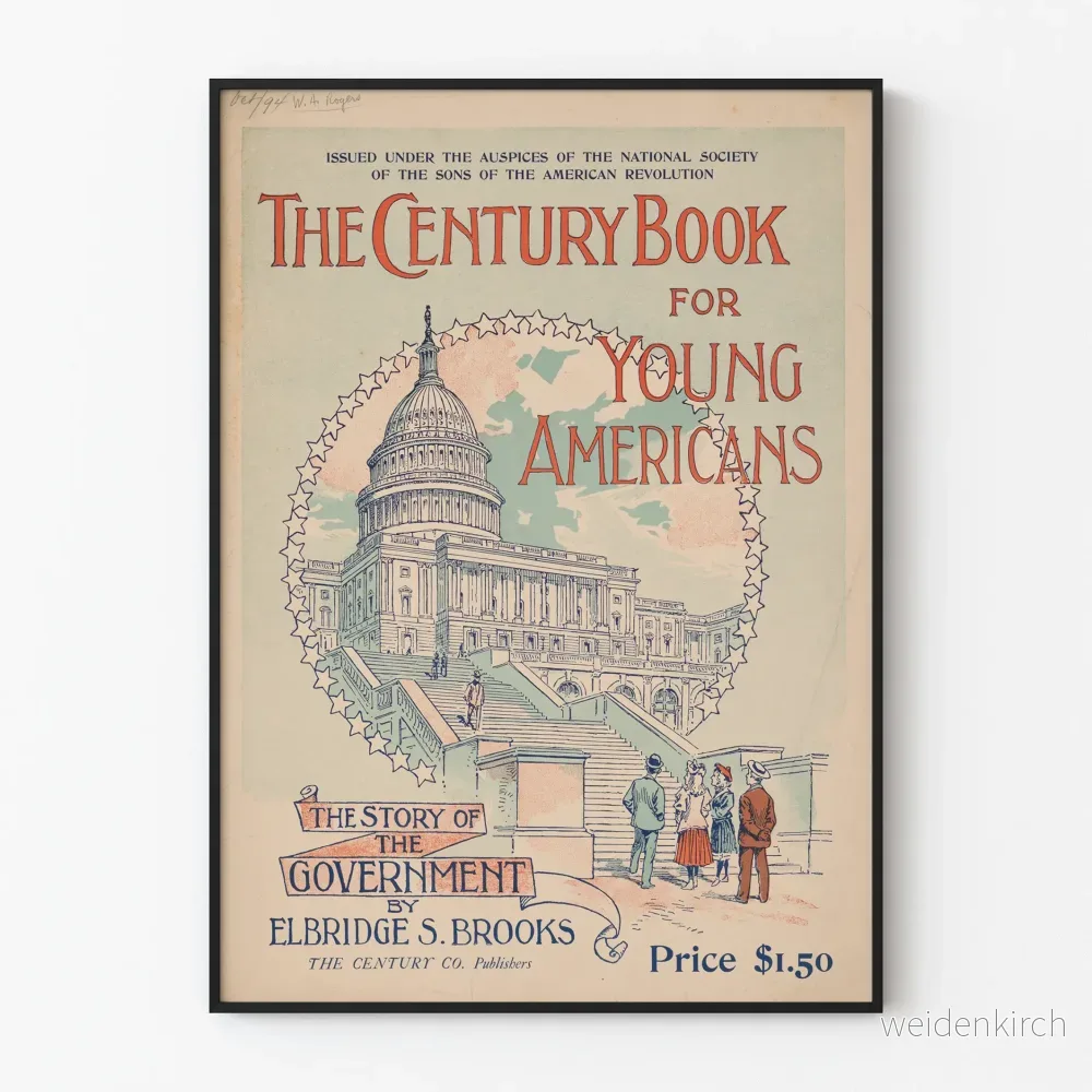 Vintageposter The Century Book for Young Americans - Historisk väggdekoration
