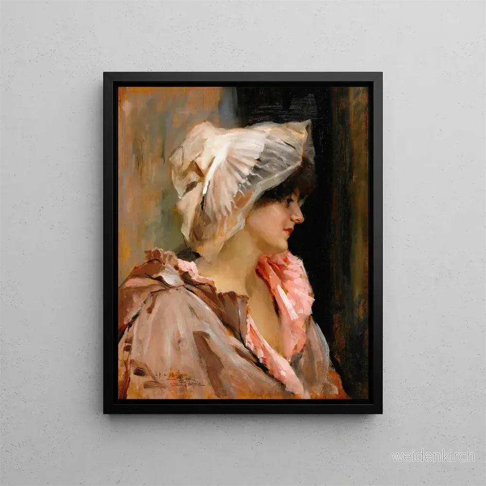 Målning Dame parisienne en peignoir - Albert Edelfelt | Konsttryck