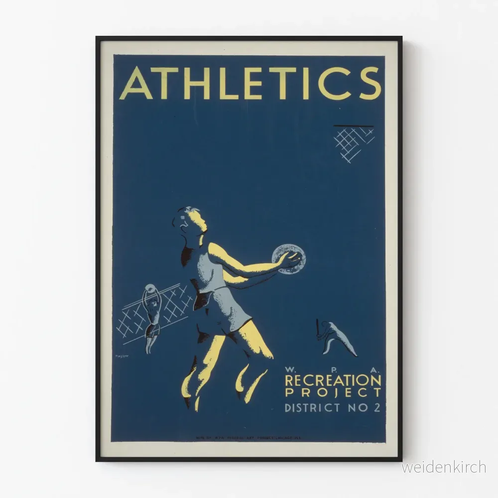 Retro sportposter för sportig väggdekoration