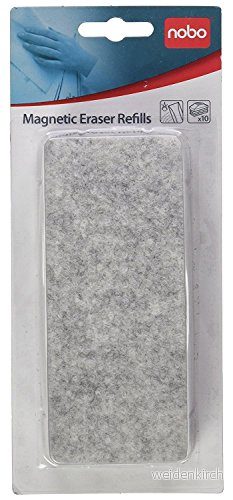 Rechange Nobo Magnétique Effaceur de tableau 10 Unités 7,5 x 16 cm Gris 5016812344978