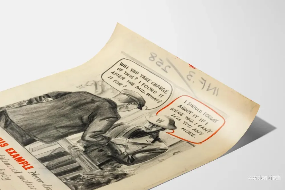 Vintageaffisch för medvetenhet om sekretess - Följ hans exempel - Bild 3