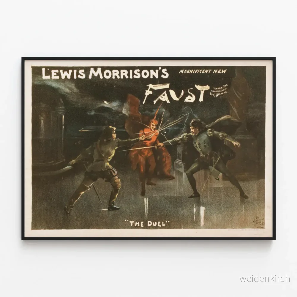 Vintageposter Faust - Lewis Morrisons duell