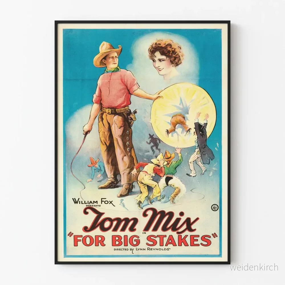 Vintageposter för Big Stakes med Tom Mix
