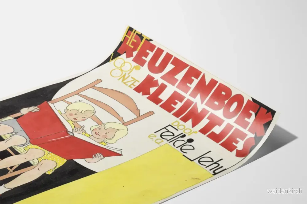 Vintageposter Le Reuzenboek för barn - Retro väggdekoration - Bild 3