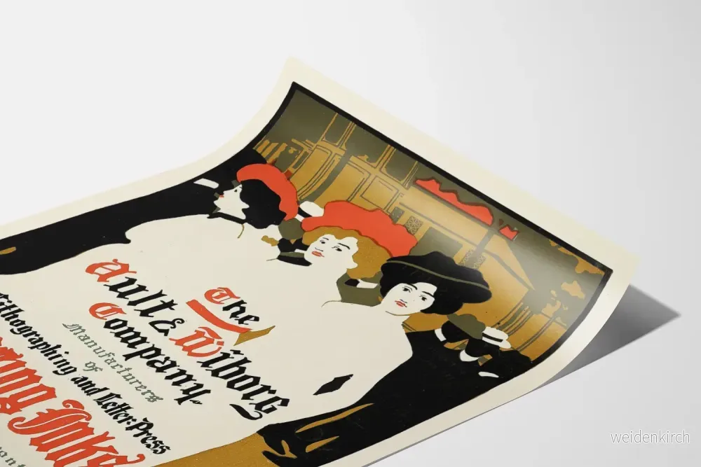 Vintageposter Ault & Wiborg Company - Typografisk väggdekoration - Bild 3