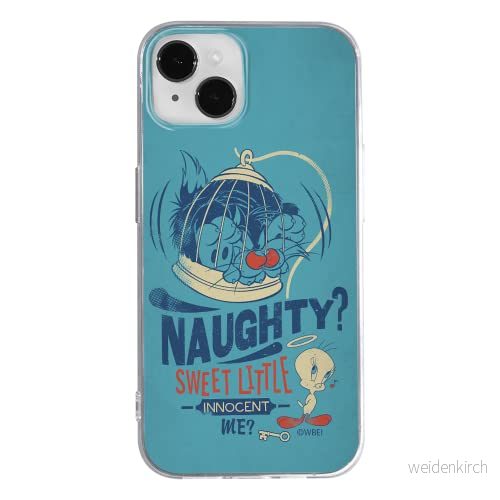 ERT GROUP mobiltelefonfodral för Apple Iphone 14 PLUS originalt och officiellt licensierat Looney Tunes mönster Sylvester & Tweety 001, fodral tillverkad av TPU plast 5905131907523
