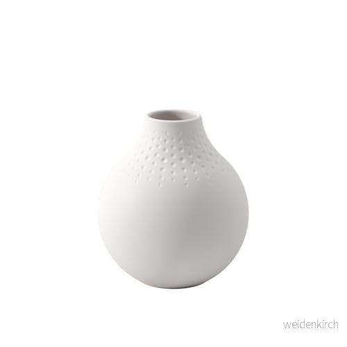 Villeroy och Boch Collier Blanc vas pärla nr. 3, 11 x 12 cm, premium porslin, vit 4003686331457