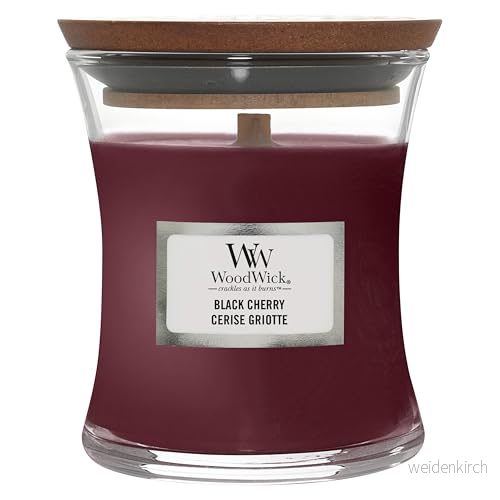 WoodWick Scented Candle Mini Black Cherry 8 cm / ø 7 5038581056449