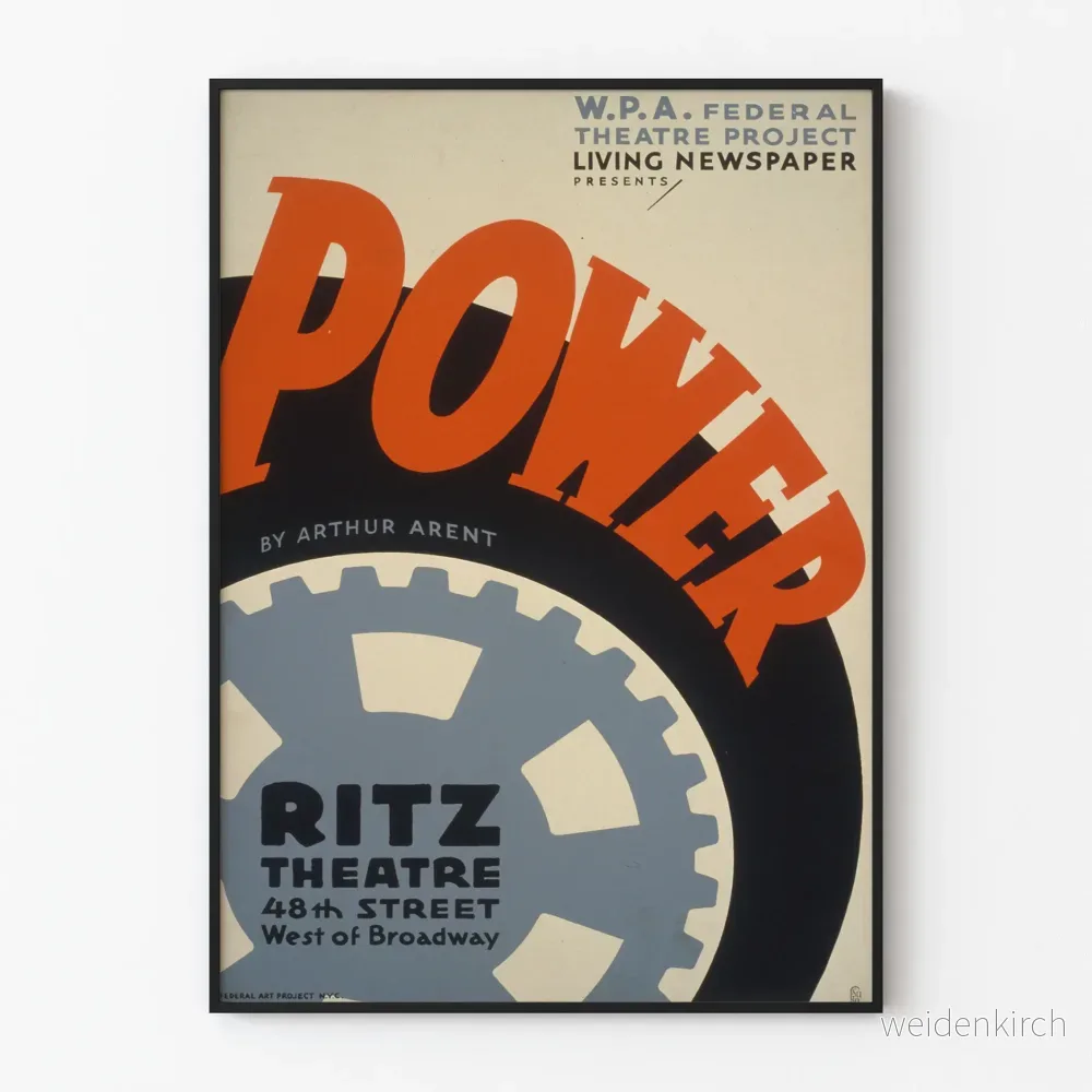 Vintageposter POWER Théâtre Ritz Vintageposter POWER Théâtre Ritz