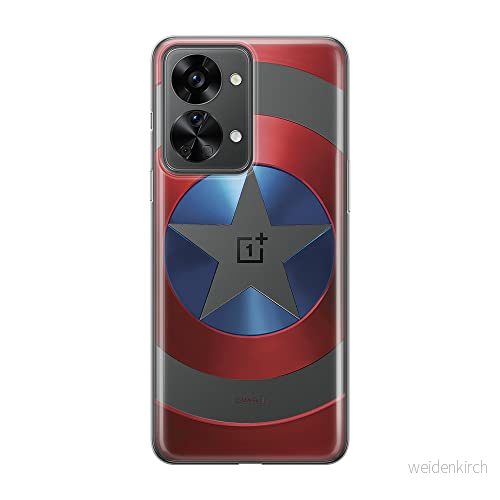 ERT GROUP mobiltelefonfodral för Oneplus NORD 2T 5G originalt och officiellt licensierat Marvel mönster Captain America 025 optimalt anpassad till formen på mobiltelefonen, gedeeltelijk transparant 5905511268077