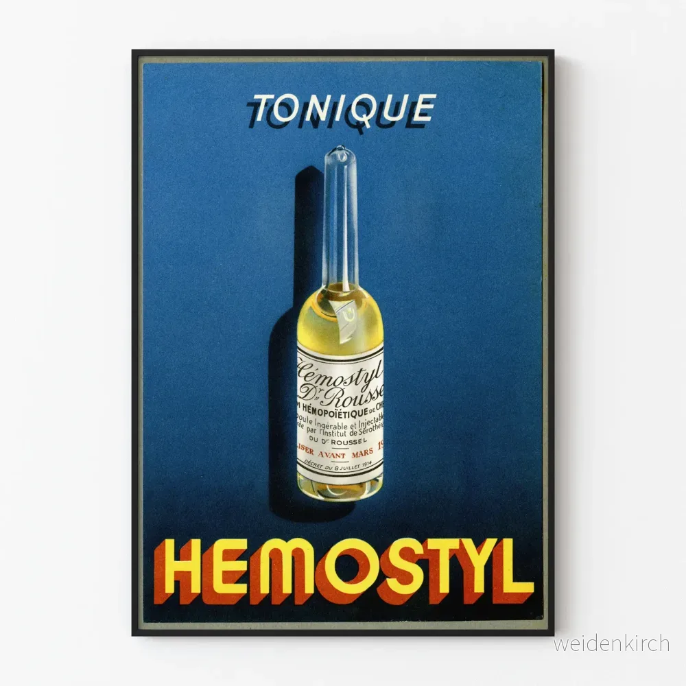 Vintageposter Tonique Hemostyl för väggdekoration
