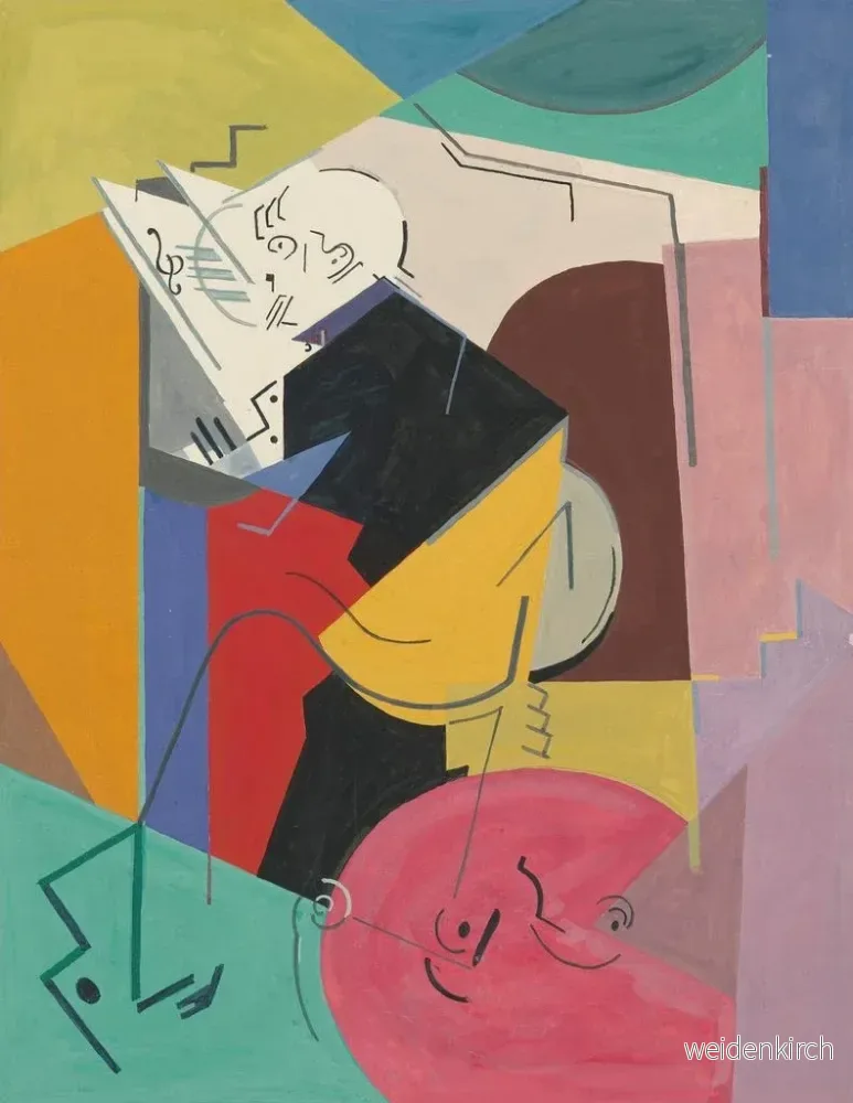 Målning Studie för porträttet av Florent Schmitt - Albert Gleizes | Konsttryck - Bild 2