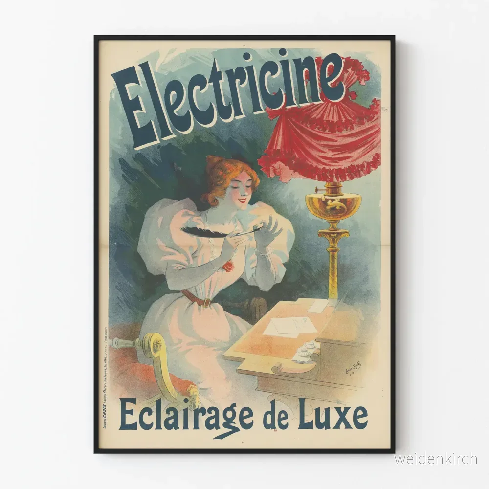 Vintageposter för Electricine lyxbelysning