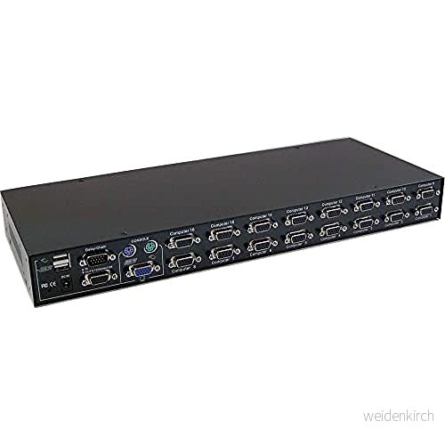 Cablematic Uniclass KVM Switch 1U rack premium VGA USB PS2 till 16CPU 1KVM 8433696052794