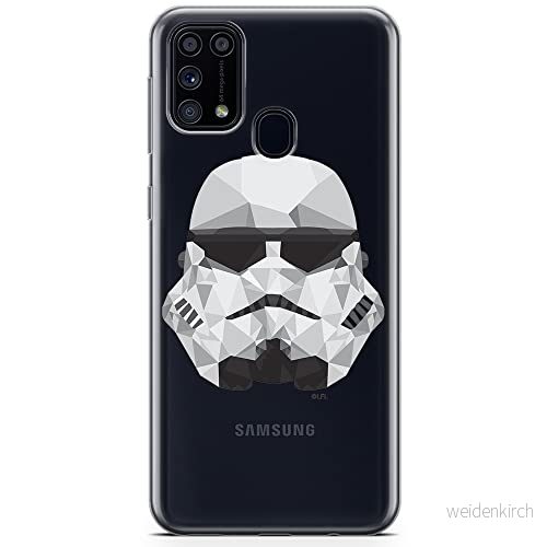 ERT GROUP mobiltelefonfodral för Samsung M31 originalt och officiellt licensierat Star Wars mönster Stormtrooper 008 optimalt anpassad till formen på mobiltelefonen, gedeeltelijk transparant 5904805479830