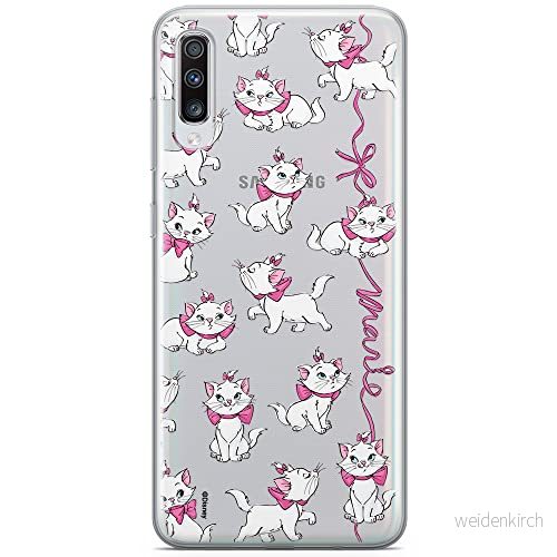 ERT GROUP mobiltelefonfodral för Samsung A70 originalt och officiellt licensierat Disney mönster Marie 008 optimalt anpassad till formen på mobiltelefonen, gedeeltelijk transparant 5905131785671