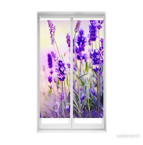 Blindecor Duo Relax 2 pack rullgardiner ogenomskinliga utan borrning Easy Fix digitaltryck modell lavendel 40 x 150 cm (bredd höjd) tygstorlek 37 145 8434363464001