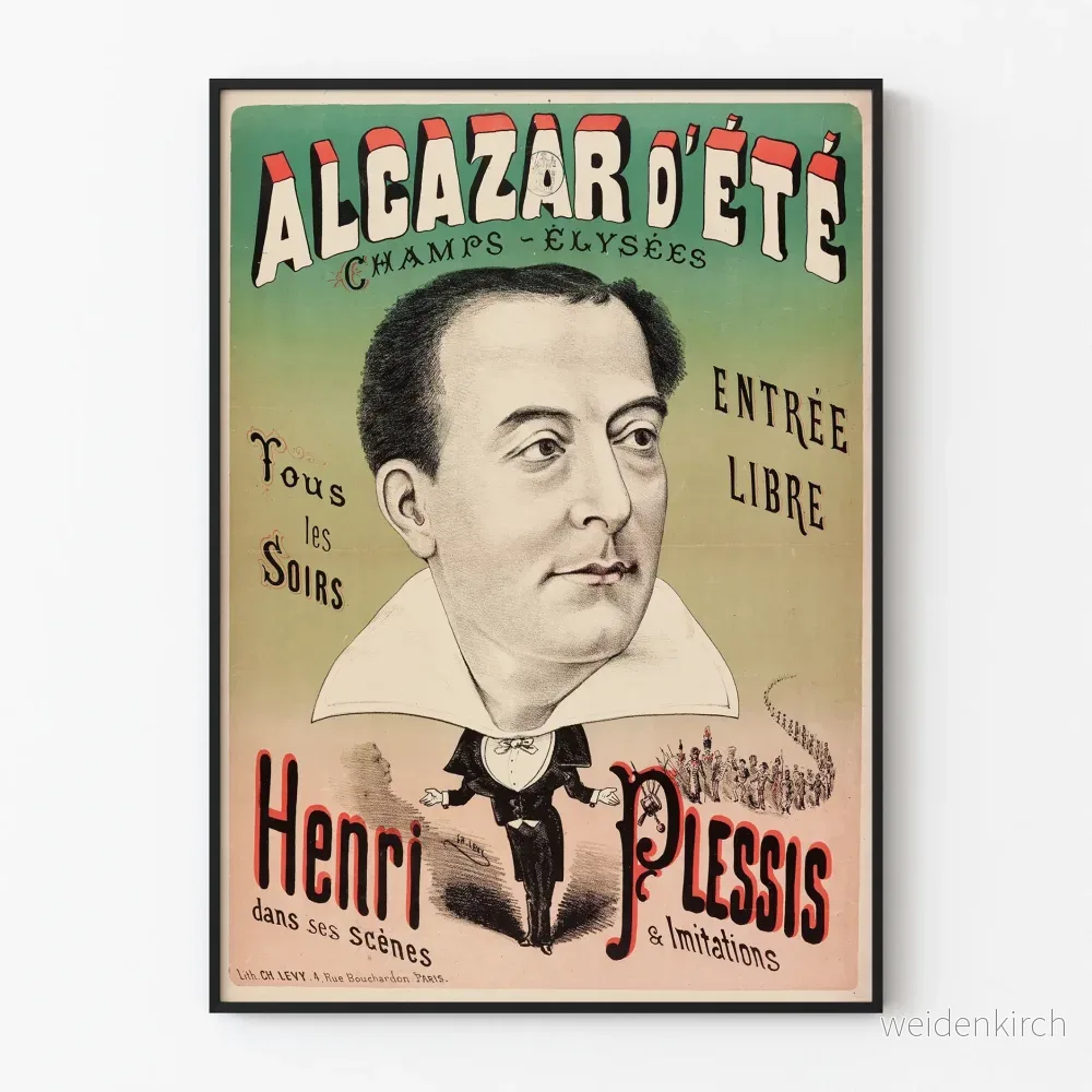 Vintageaffisch Alcazar d'Été Henri Plessis väggdekoration